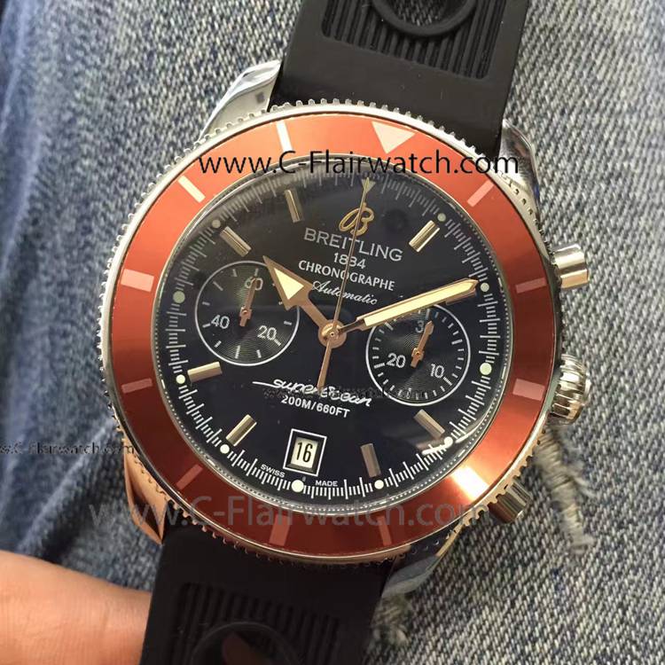 Fake Breitling SUPEROCEAN SS Rubber Watch Red Bezel